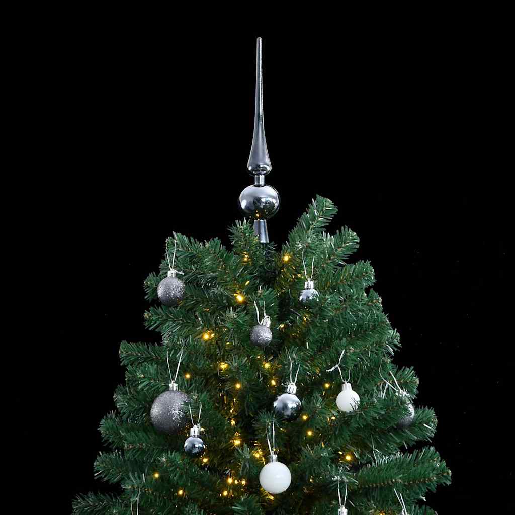 vidaXL Künstlicher Weihnachtsbaum Klappbar 300 LEDs & Kugeln 180 cm