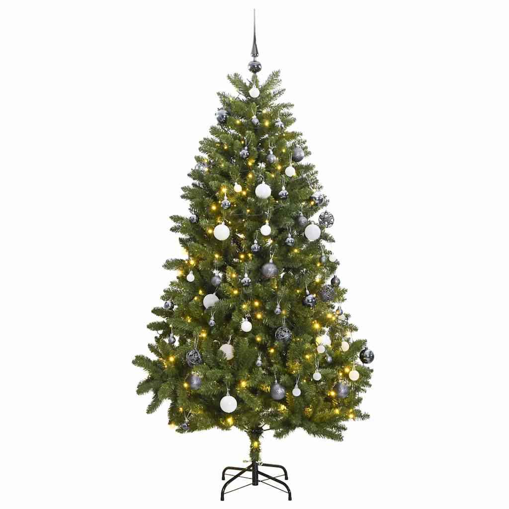vidaXL Künstlicher Weihnachtsbaum Klappbar mit Kugeln 300 LEDs 300 cm