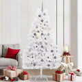 vidaXL Künstlicher Weihnachtsbaum Weiß 106 x 106 x 210 cm