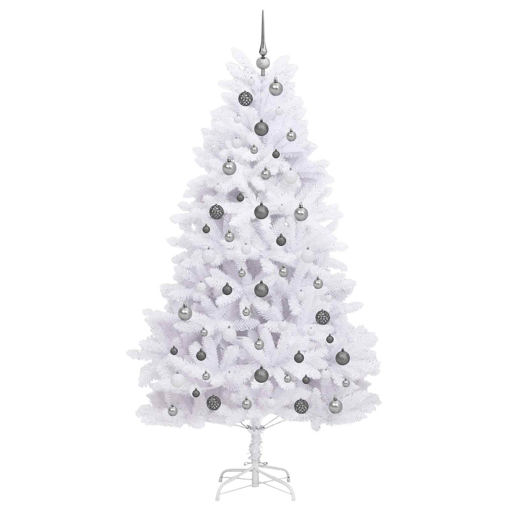 vidaXL Künstlicher Weihnachtsbaum Weiß 106 x 106 x 210 cm