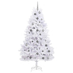 vidaXL Künstlicher Weihnachtsbaum Weiß 106 x 106 x 210 cm