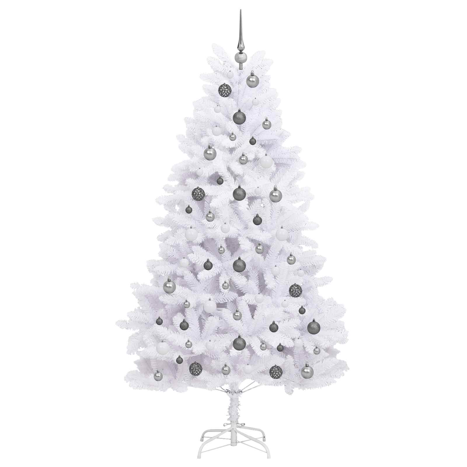 vidaXL Künstlicher Weihnachtsbaum Weiß 106 x 106 x 210 cm