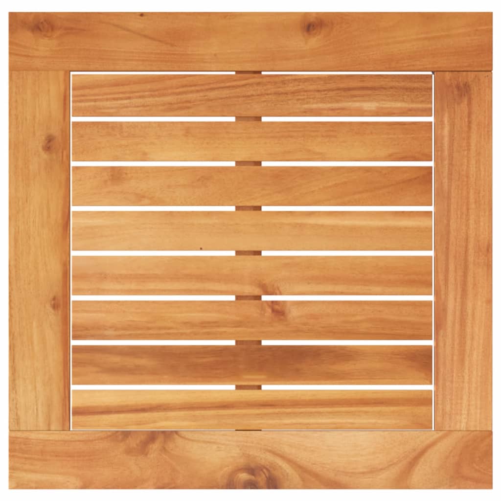 vidaXL Gartentisch Schwarz 38x38x42 cm Poly Rattan Akazienholz