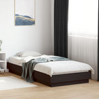 vidaXL Bettgestell mit LED Schwarz 100x200 cm