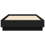vidaXL Bettgestell mit LED Schwarz 100x200 cm