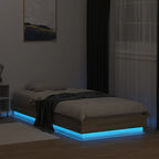 vidaXL Bettgestell LED Sonoma-Eiche 100x200 cm