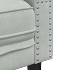 vidaXL 2-tlg. Chesterfield-Sofa-Set mit Nackenrollen Hellgrau Samt