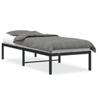 vidaXL Bettgestell Metall Schwarz 75x190 cm