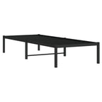 vidaXL Bettgestell Metall Schwarz 75x190 cm