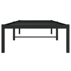 vidaXL Bettgestell Metall Schwarz 75x190 cm