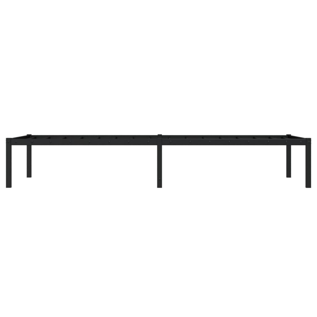vidaXL Bettgestell Metall Schwarz 75x190 cm