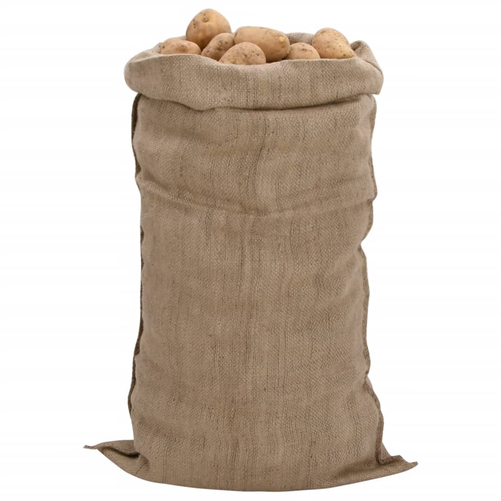 vidaXL Jutesäcke 10 Stück 65 x 135 cm 100 % Jute 340 g/m²