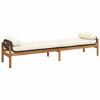 vidaXL Gartenbank mit Kissen Schwarz Poly Rattan Akazie