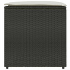vidaXL Kissenbox mit Speicher Schwarz 50 x 50 x 50 cm Poly-Rattan