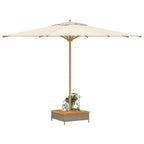vidaXL Verkleidung für Sonnenschirmständer Grau 70x70x25 cm Akazie