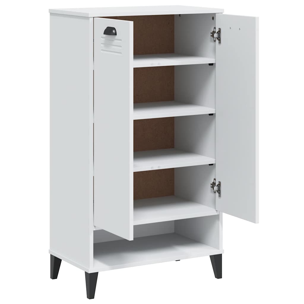 vidaXL Schuhschrank VIKEN Weiß Holzwerkstoff