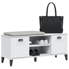 vidaXL Schuhbank VIKEN Weiß 106x35x45 cm Holzwerkstoff