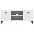 vidaXL Schuhbank VIKEN Weiß 106x35x45 cm Holzwerkstoff