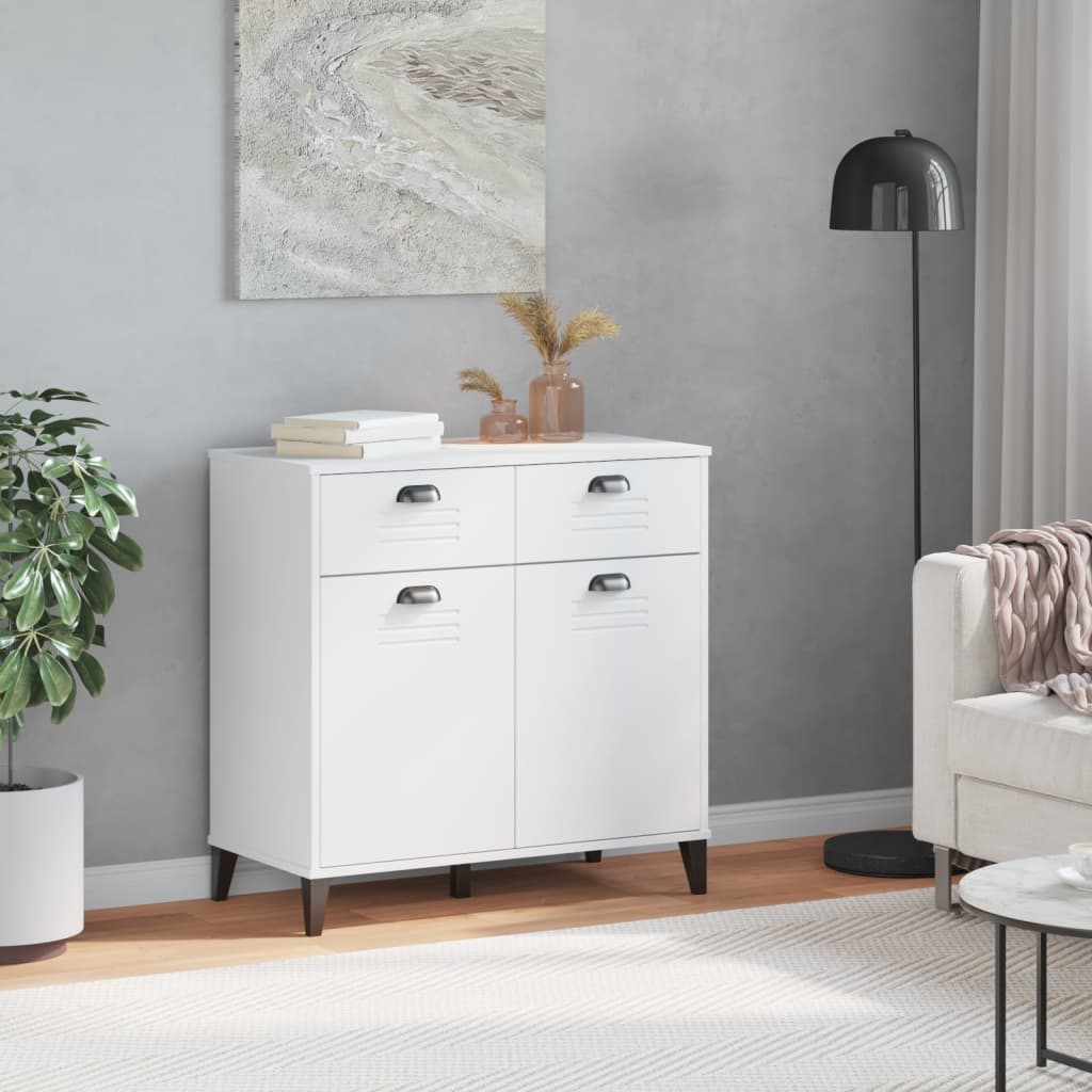 vidaXL Sideboard VIKEN Weiß 80x40x80 cm Holzwerkstoff
