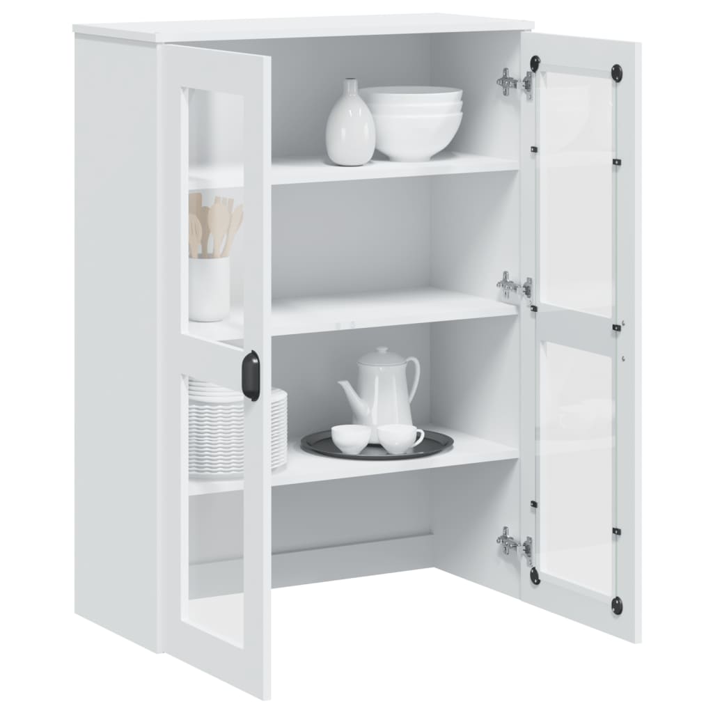 vidaXL Aufsatz für Highboard VIKEN Weiß Holzwerkstoff