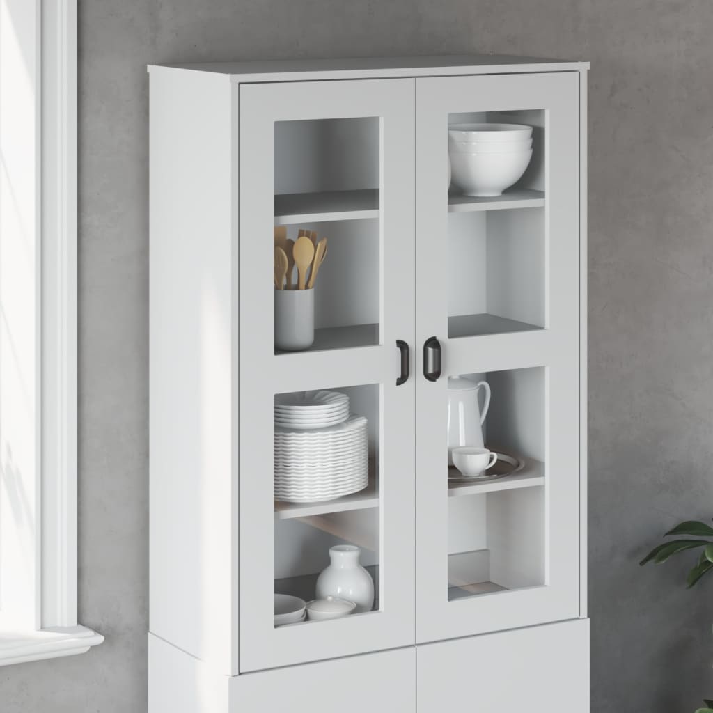 vidaXL Aufsatz für Highboard VIKEN Weiß Holzwerkstoff
