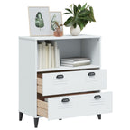 vidaXL Bücherschrank VIKEN Weiß 80x40x90 cm Holzwerkstoff