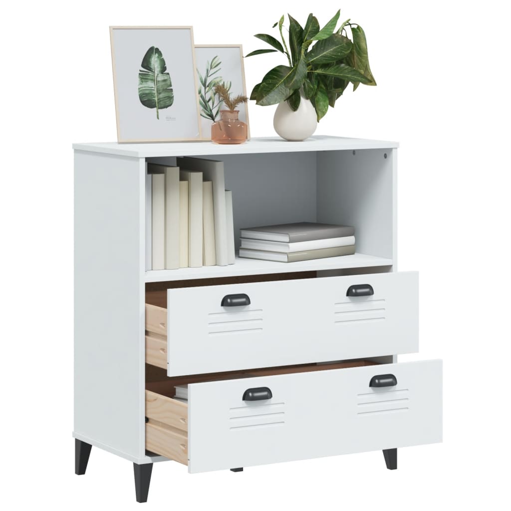 vidaXL Bücherschrank VIKEN Weiß 80x40x90 cm Holzwerkstoff