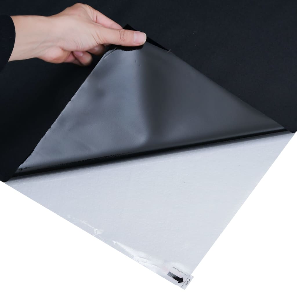 vidaXL Fensterfolie Statisch Matt Schwarz 45x500 cm PVC