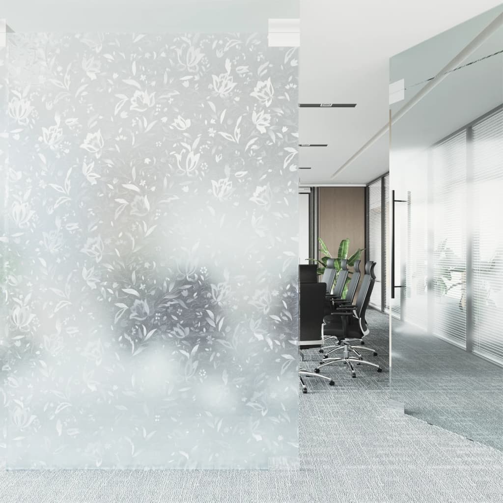 vidaXL Fensterfolie Matt Blumenmuster 45x500 cm PVC