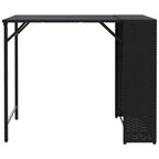 vidaXL 5-tlg. Garten-Essgruppe Faltbar Schwarz Poly Rattan