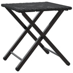 vidaXL 5-tlg. Garten-Essgruppe Faltbar Schwarz Poly Rattan