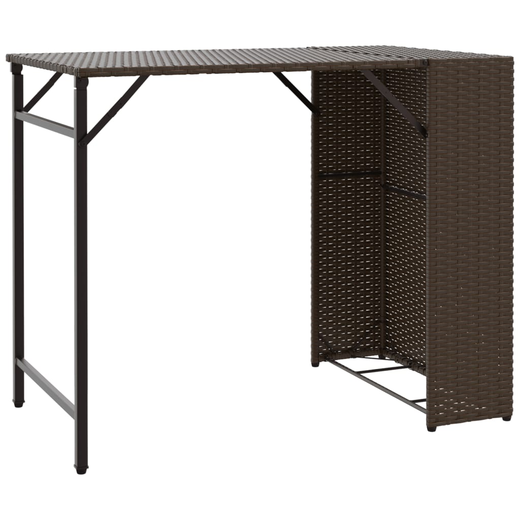 vidaXL 5-tlg. Garten-Essgruppe Klappbar Braun Poly Rattan