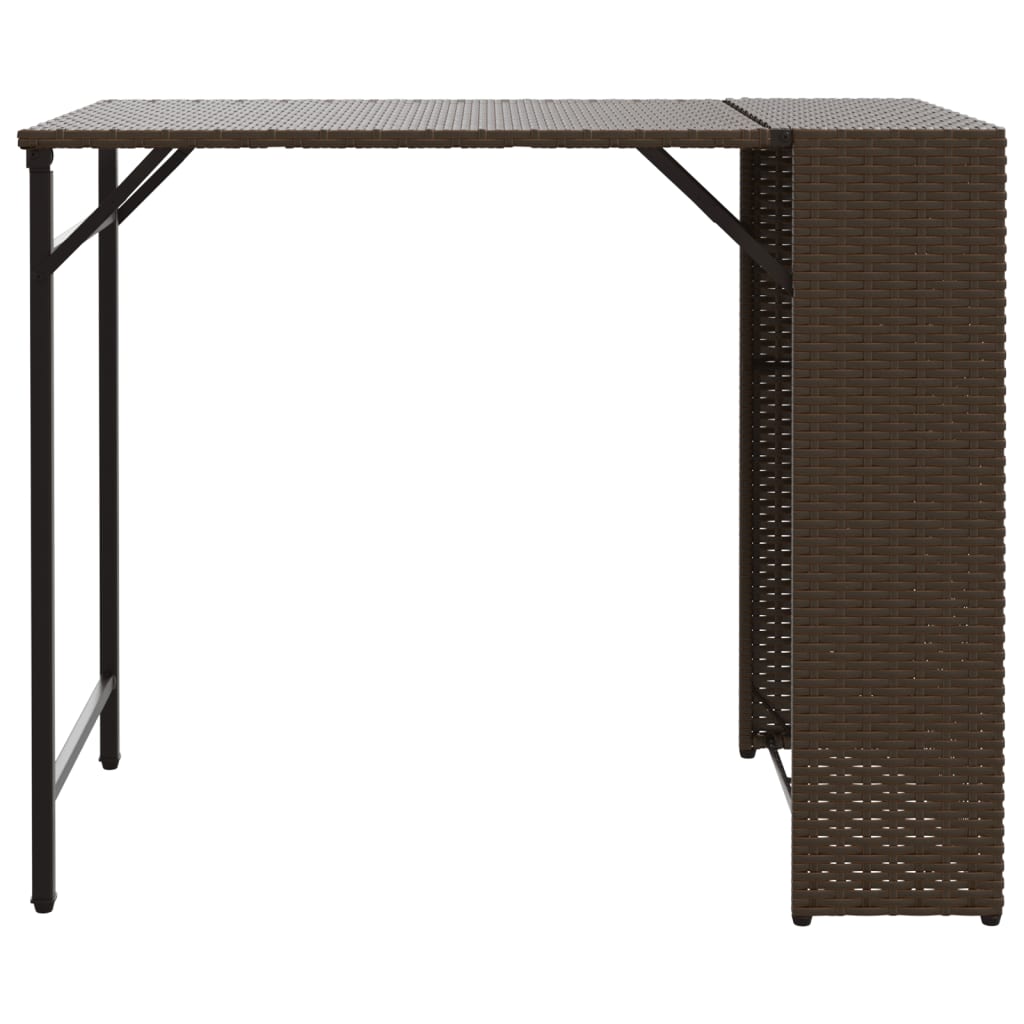 vidaXL 5-tlg. Garten-Essgruppe Klappbar Braun Poly Rattan