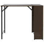 vidaXL 5-tlg. Garten-Essgruppe Klappbar Braun Poly Rattan