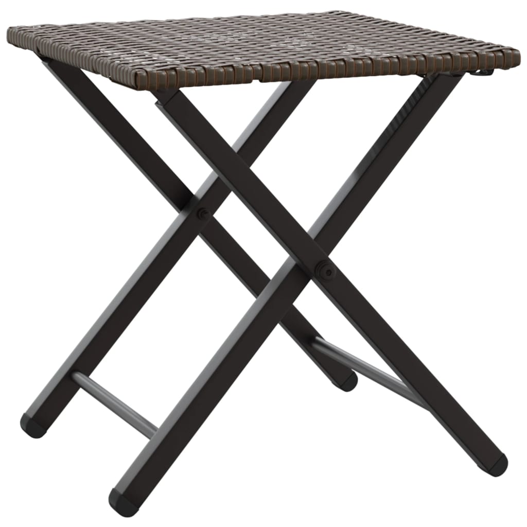 vidaXL 5-tlg. Garten-Essgruppe Klappbar Braun Poly Rattan