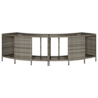 vidaXL Outdoor-Regale für Whirlpool 2 Stk. Grau Poly Rattan