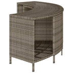 vidaXL Outdoor-Regale für Whirlpool 2 Stk. Grau Poly Rattan