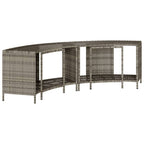 vidaXL Outdoor-Regale für Whirlpool 2 Stk. Grau Poly Rattan