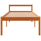 vidaXL Seniorenbett Wachsbraun 75x190 cm Massivholz Kiefer
