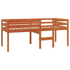 vidaXL Hochbett Wachsbraun 90x200 cm Massivholz Kiefer