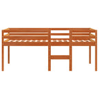 vidaXL Hochbett Wachsbraun 90x200 cm Massivholz Kiefer