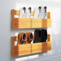 vidaXL Wand-Schuhregale 2 Stk. Wachsbraun 59x8,5x23,5 cm Massivholz