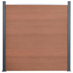 vidaXL Zaunelement-Set Braun 180x186 cm WPC