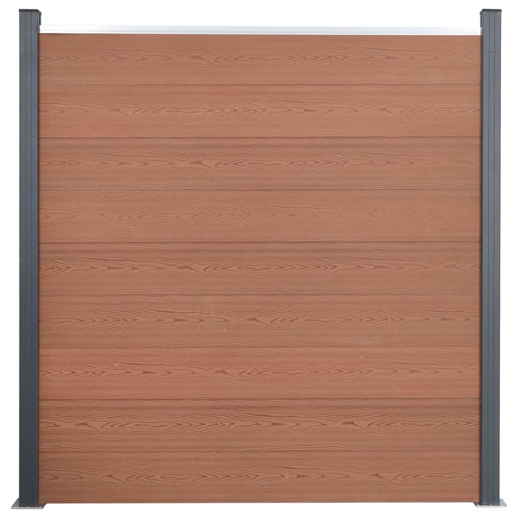 vidaXL Zaunelement-Set Braun 180x186 cm WPC