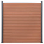 vidaXL Zaunelement-Set Braun 180x186 cm WPC