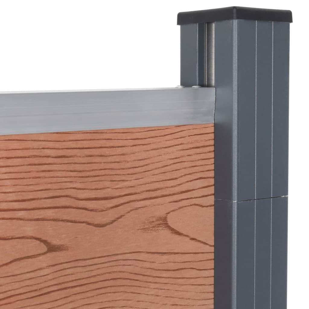 vidaXL Zaunelement-Set Braun 180x186 cm WPC