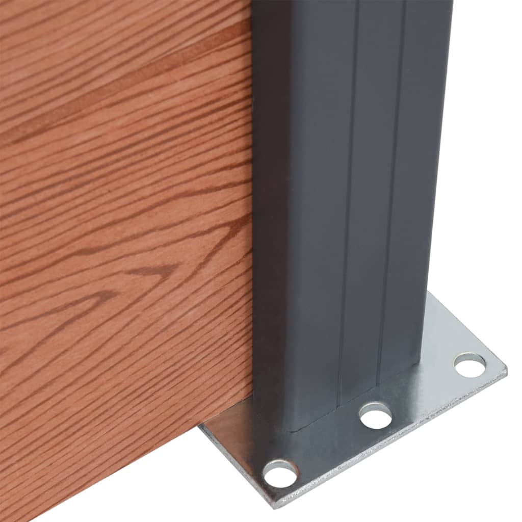 vidaXL Zaunelement-Set Braun 180x186 cm WPC
