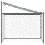 vidaXL Hundezwinger mit Dach und Tür Grau 2x2x2 m Verzinkter Stahl