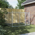 vidaXL Hundezwinger mit Tür Grau 2x2x1,5 m Verzinkter Stahl