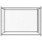 vidaXL Hundezwinger mit Tür Grau 2x2x1,5 m Verzinkter Stahl
